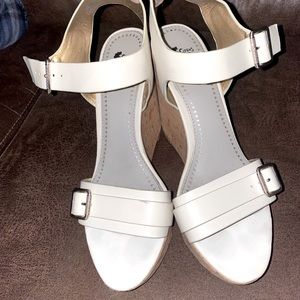 Circus by Sam Edelman White Buckle Wedges